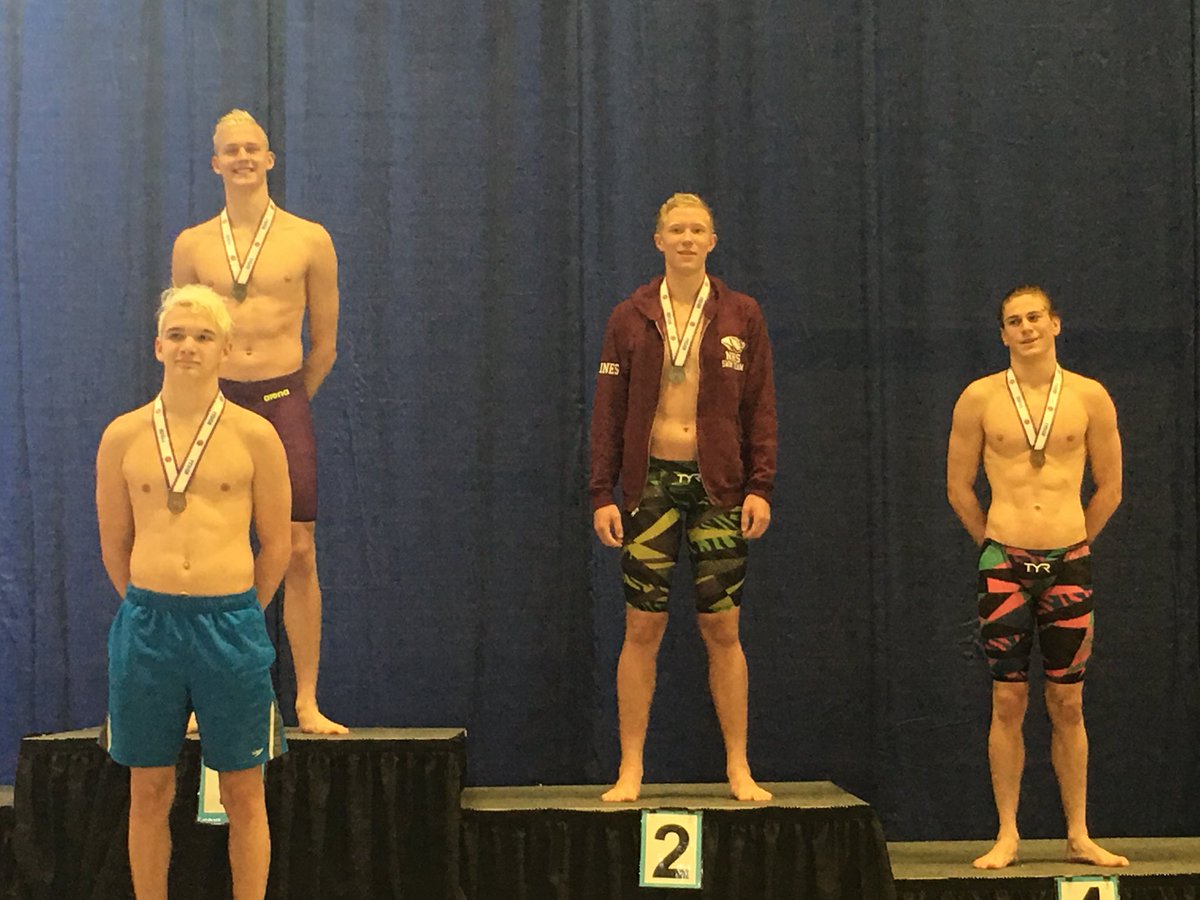 Ben Hines swam a 21.49!!   2nd place and a new school record!!