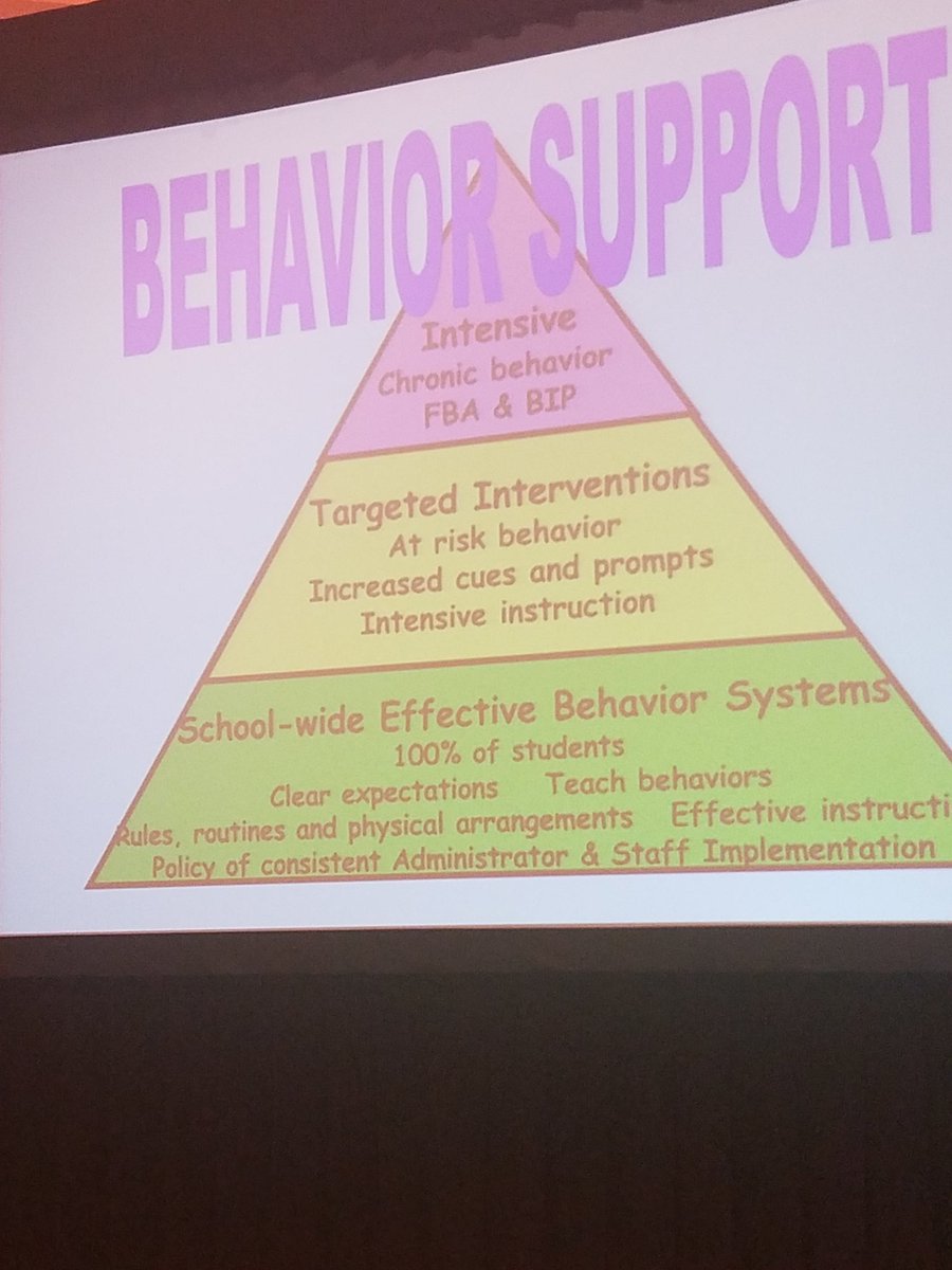 CarrieTurner87's tweet photo. Example of tiered intervention for behaviors #CASERENO #missouricase Dr. Van Acker https://t.co/Eb18I0gVj4