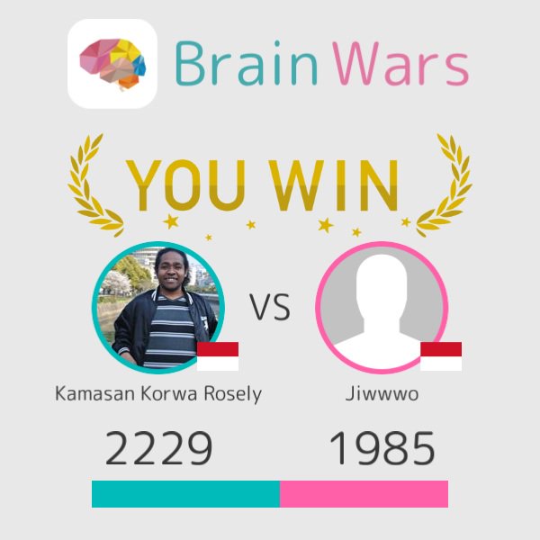 welcomeros's tweet photo. I challenged Jiwwwo and won:) Challenge players from around the world! #BrainWars https://t.co/hWsIQVhGVw https://t.co/jiJNrGGRLV