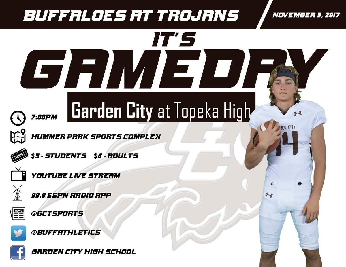 BUFFSAthletics's tweet photo. FOOTBALL AT TOPEKA HIGH
🏈-VARSITY
📆-Today
⏰-7pm
📍-Hummer Park
🎟️-No Passes
📻-99.9 ESPN @Mike_Pilosof
🎥-YouTube Live Stream
#1herd https://t.co/ypEdvqYUeO