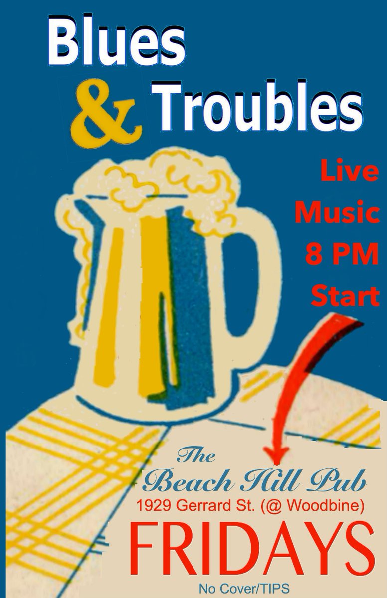 B&amp;T are on the east side of T.O tonight! Music starts at 8 at The Beach Hill Pub. <a href="/TOBluesSociety/">Toronto Blues Society</a> <a href="/TorontoLIVE_/">Toronto LIVE!</a> <a href="/wheretoronto/">Where Toronto</a> <a href="/TorontoLIVE_/">Toronto LIVE!</a>