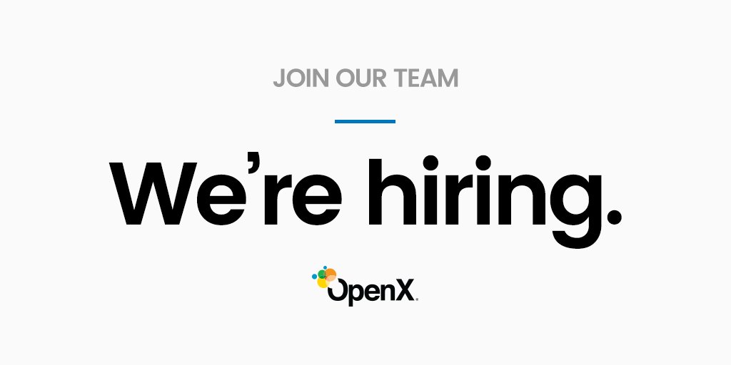 OpenX's tweet photo. We're looking for people to join our team in various roles across all of our offices! Check out all openings here: https://t.co/r0woCBFseL https://t.co/WAOxYqsL6E