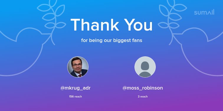 Vendavo's tweet photo. Our biggest fans this week: @mkrug_adr, @moss_robinson. Thank you! via https://t.co/FY0OYYLX37 https://t.co/D2kpRTV5yK