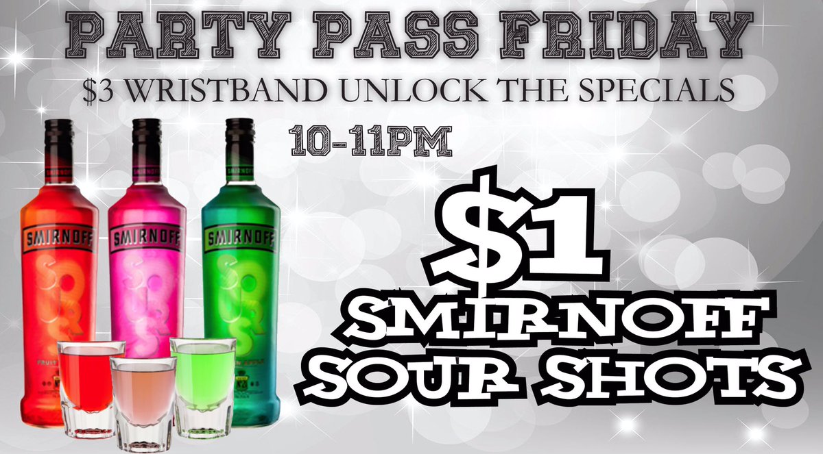 Okellysmtp's tweet photo. ❌❌❌Tonight❌❌❌
#PartyPassFriday
BEST Drink Specials of the entire week! 🔥☝️
-50 Cent Beer
-$1 Shots
-$1.25 Pints
-$2 DBLS
- + More https://t.co/i48tqR3zeT