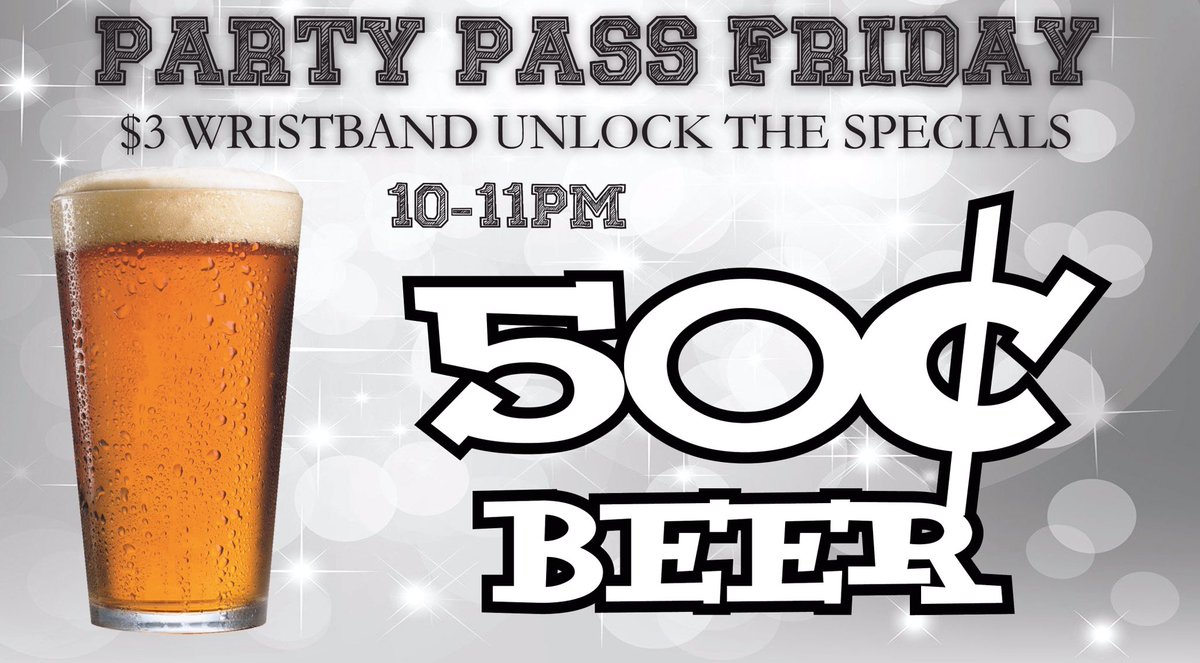 Okellysmtp's tweet photo. ❌❌❌Tonight❌❌❌
#PartyPassFriday
BEST Drink Specials of the entire week! 🔥☝️
-50 Cent Beer
-$1 Shots
-$1.25 Pints
-$2 DBLS
- + More https://t.co/i48tqR3zeT