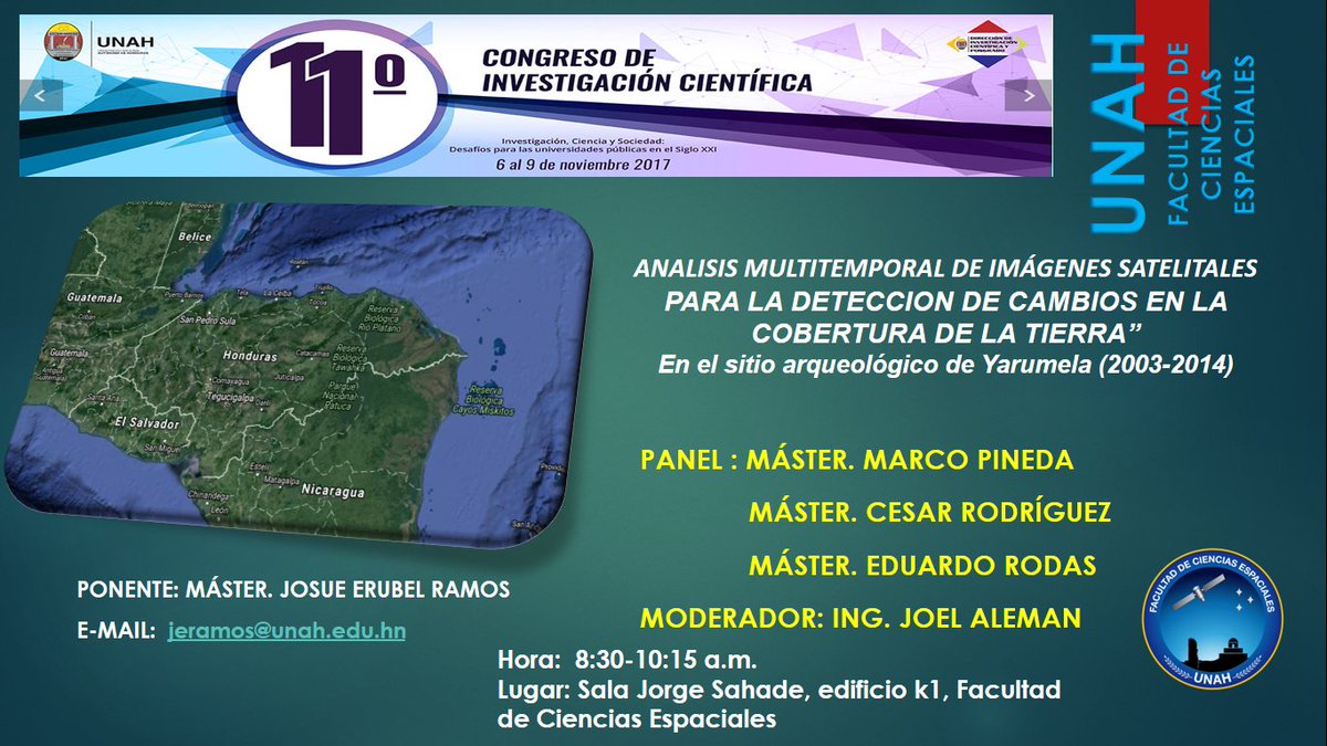 DAQAC's tweet photo. Congreso DICYP #Teledetección https://t.co/kK62xZten6