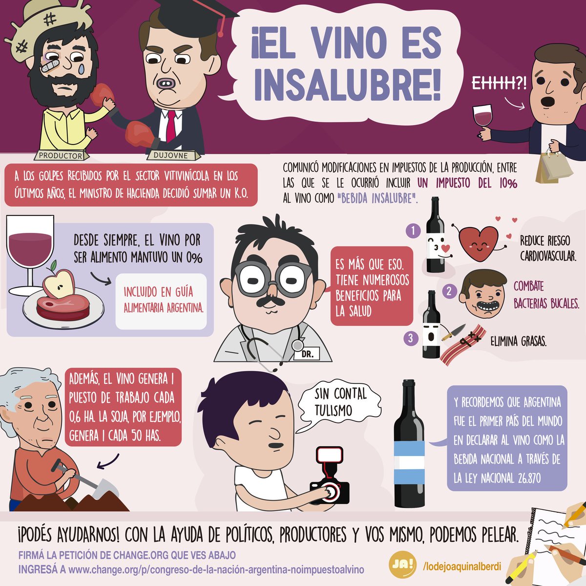 LoDeJoaquin's tweet photo. 🗣️ ¡Corramos la voz! Y firmemos la petición 🍷🇦🇷  #NoMatenAlVino https://t.co/xs27K5LrA7