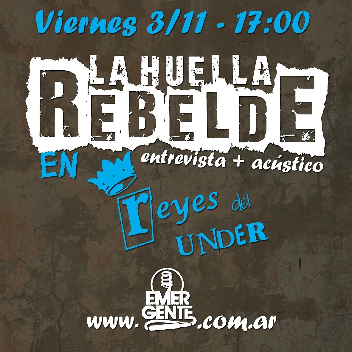 Hoy aterrizamos nuevamente en la #Radio de <a href="/elemergenteclub/">El Emergente Almagro</a> , a visitar a nuestros amigos de <a href="/reyesdelunder/">Reyes del Under</a>. elemergente.com.ar. 17 hs.