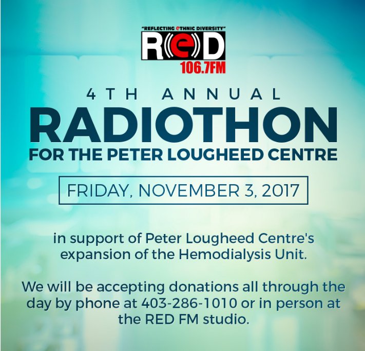 Today's the day! We're fundraising for the PLC Hemodialysis Unit. #REDFMRadiothon