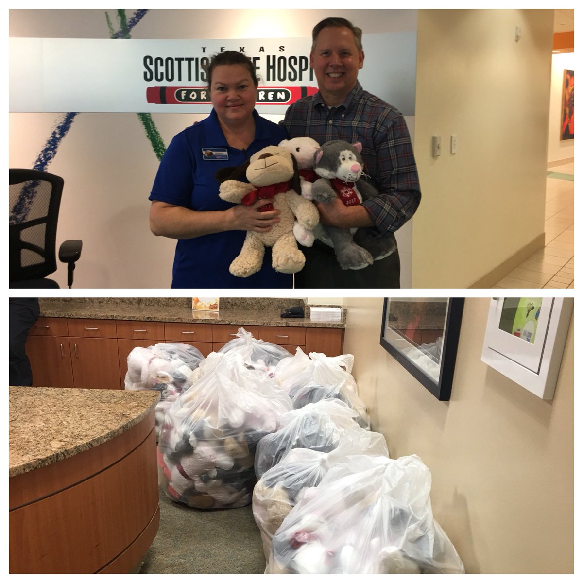 prosperpetsmart's tweet photo. Third delivery of Chance and Friends to Texas Scottish Rite Hospital for Children! @TSRHC @PetSmartAE https://t.co/IG0BPMpcTM
