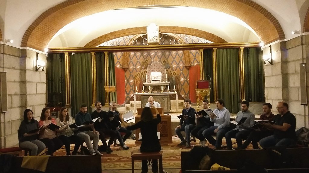 Rehearsing for this Sunday's tribute concert to Cisneros on the 500 anniversary of his Death #dontmissit #alcaladehenarescathedral #cisneros