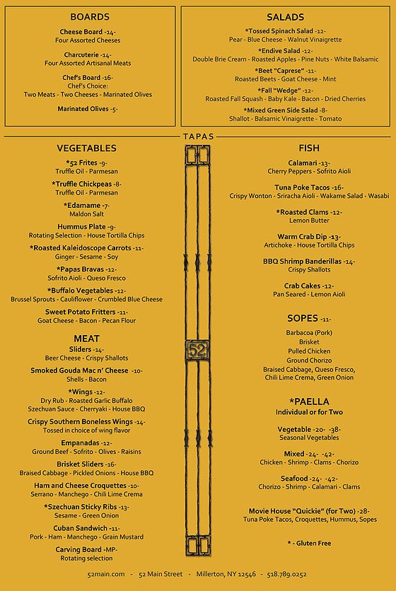 52Main's tweet photo. https://t.co/UGfipv0Rvy
We're rolling out our #newmenu #creativecuisine #52main #tapas #smallplates #millertonny #comewhereitsfun https://t.co/RvMuQzT41n