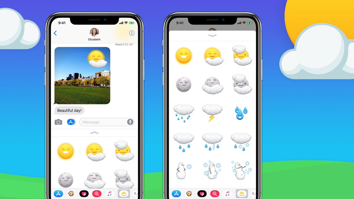 Also new on the <a href="/AppStore/">App Store</a> today is a sticker pack of the new weather icons from <a href="/WeatherAtlas/">Weather Atlas</a>. They are so adorable! itunes.apple.com/us/app/cute-we…