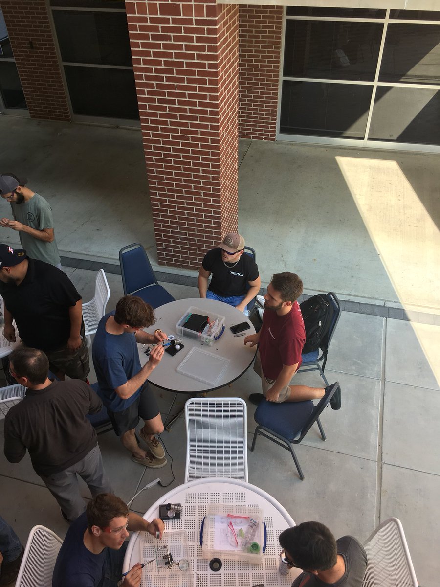 PT_Engineering's tweet photo. just improving our soldering skills #improvement #powerteam https://t.co/KqvLXf5y5N
