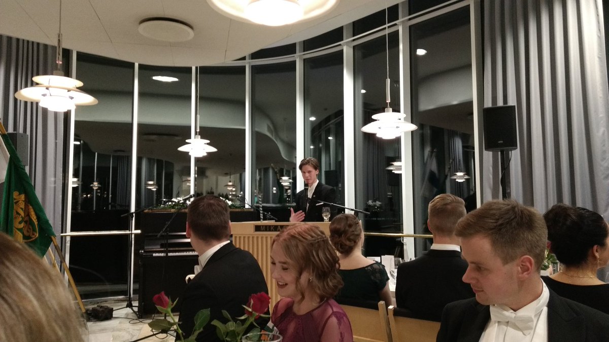 FermNiko's tweet photo. #probba chairman giving speech for the baba's. It's community, excellence and it's in Pentti #aalto #biz #mikkeli https://t.co/PA66SDrb6j