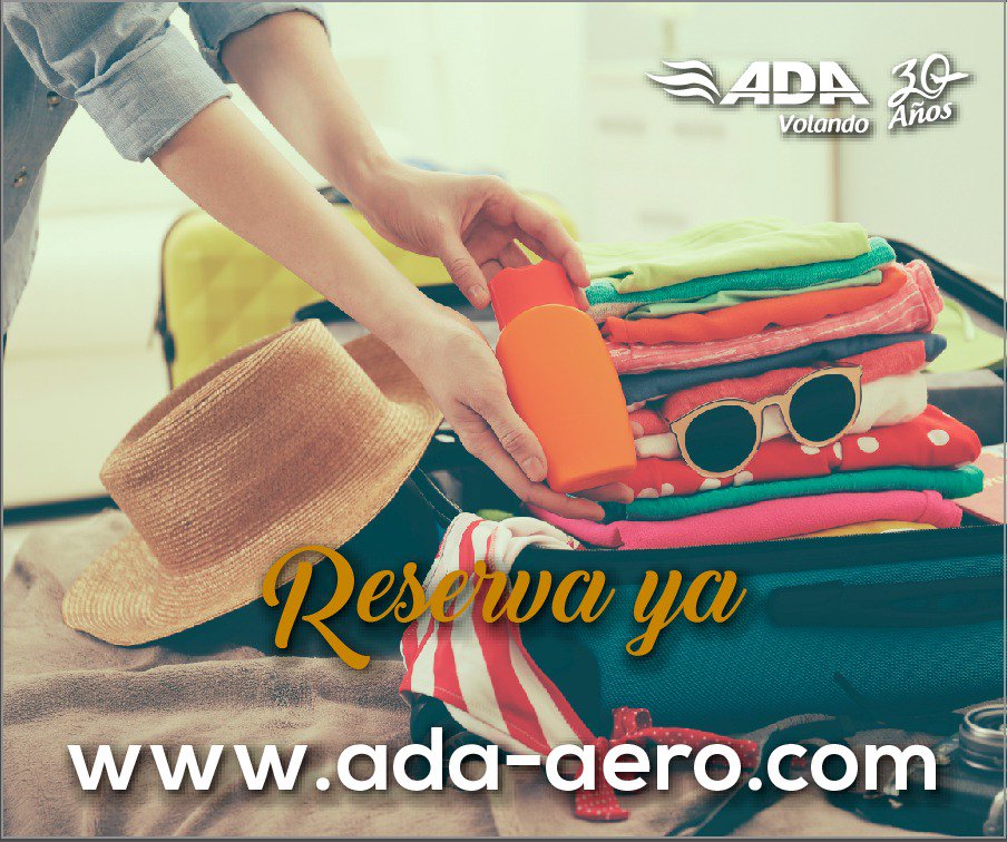 AerolineaADA's tweet photo. #BuenViernes a preparar maletas! https://t.co/ufviUSugBN