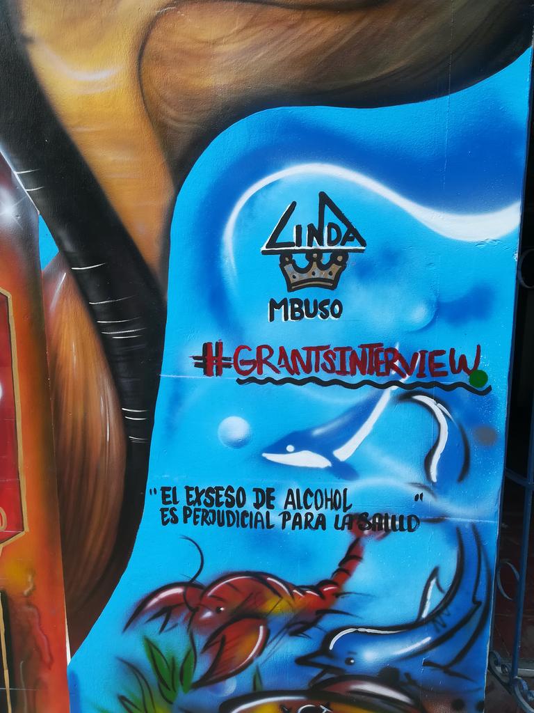Lindambuso's tweet photo. This happened. A mural made in honour of the journey in beautiful @Colombia #cartagena #grantsinterview @Grantswhisky @grantswhiskyco https://t.co/Uj0S8AFT7t