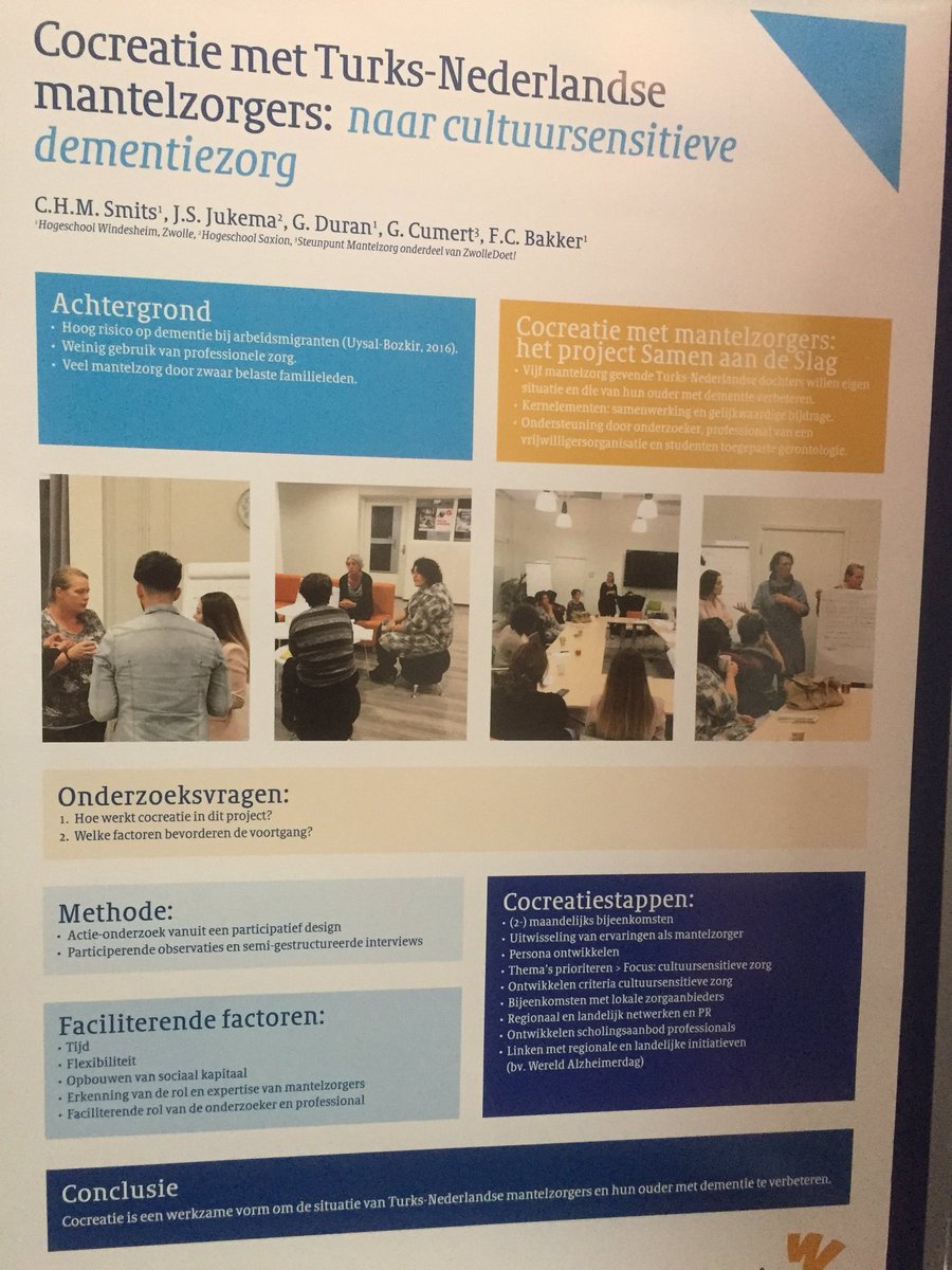 Carolien_Smits's tweet photo. Cocreatie heeft waarde voor Turkse mantelzorgers #NVG2017  #Windesheim #promemo https://t.co/weRIzSr9qK