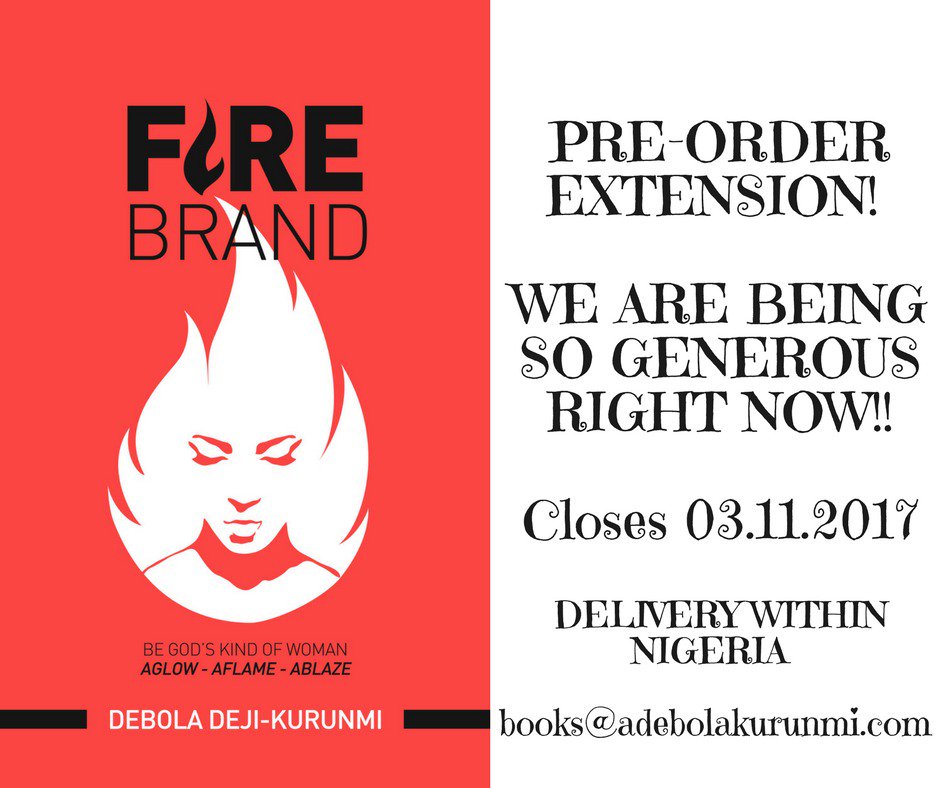 Books_by_ddk's tweet image. This offer closes by 11:59pm tonight!
Hav you pre-ordered?
It's a whooping N1,500 discount on the standard price!
Take advantage!
#Firebrand