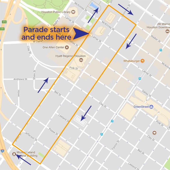 KPRC2's tweet photo. #BREAKING @astros parade route has been extended south to St. Joseph Parkway > https://t.co/PU1yMGaFLC https://t.co/iPc4HpSnct