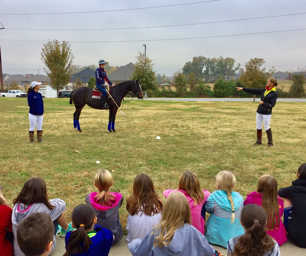 Thank you Susan with NWApolo.com for showing Ss the sport of #polo <a href="/BfmsBentonville/">Bentonville BFMS</a> Thanks @zuriel_stables for scheduling them.