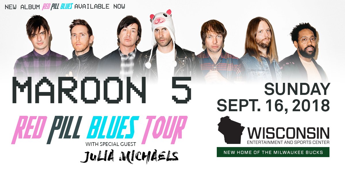 REMINDER: @maroon5 tickets for the #RedPillBluesTour at the @WisconsinESC go on sale tomorrow at 10am!! https://t.co/GTKV6xzF2B