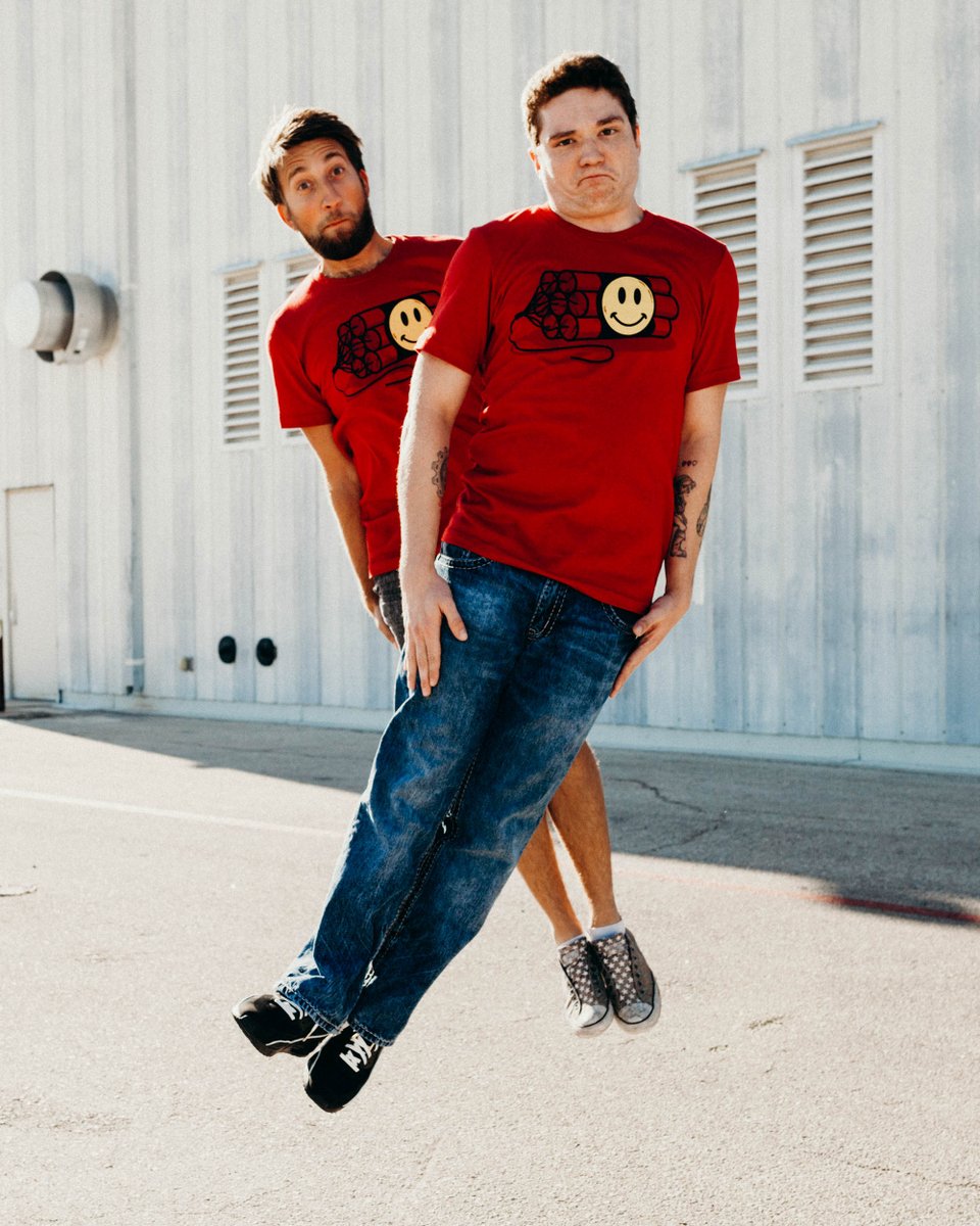 RoosterTeeth's tweet photo. .@AH_Michael &amp; @GavinFree still got it! Get your @AchievementHunt Team Nice Dynamite tee today! https://t.co/PPnaYqZ0lB https://t.co/S8CYMBLo4E