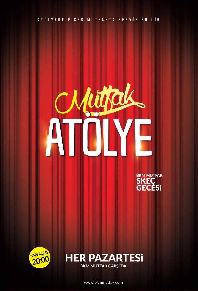 6 kasım pazartesi 🌟 BKM mutfak çarşı'da gösterimize bekleriz 🌟