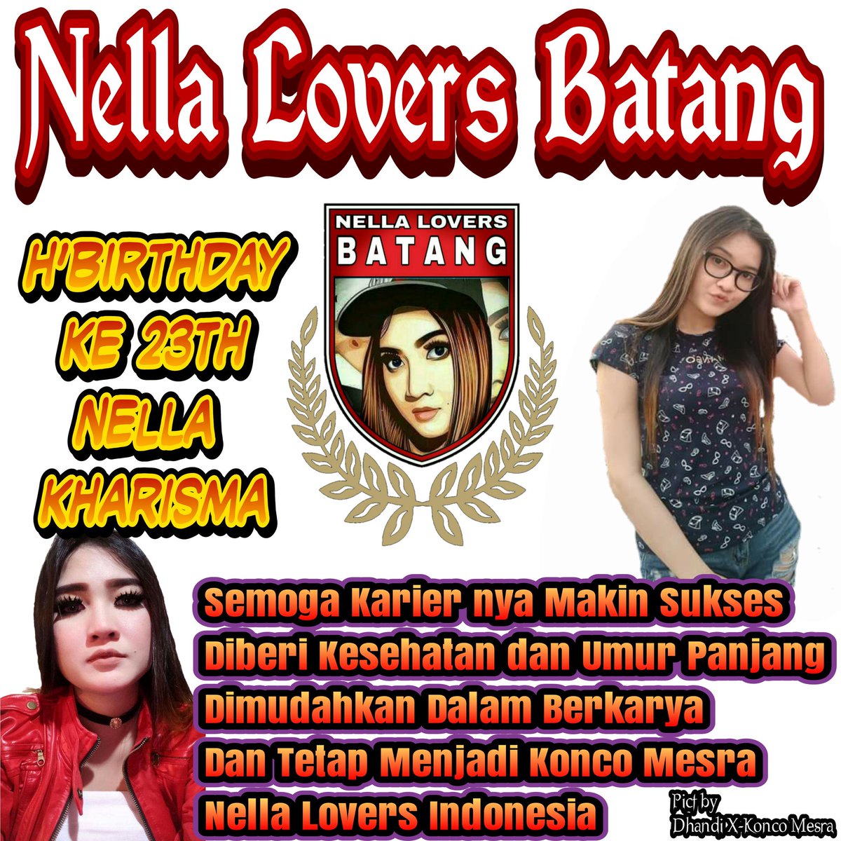 YanuwariDhandi's tweet photo. H'Birthday mbk ku sayang @nellalovers_ID semoga makin sukses.. Sehat selalu.. Diberi umur panjang.. Diberikan kemudahan dalam berkarya.. 😘😘😘 https://t.co/wVxvoq5WhQ