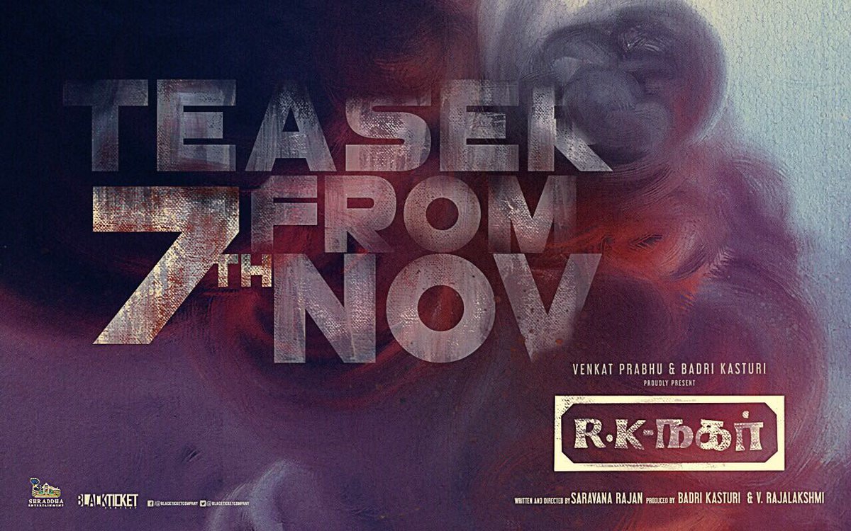 blacktktcompany's tweet image. Proud to announce @badrikasturi ‘s #shraddhaentertaiment and our @vp_offl ‘s @blacktktcompany ‘s #rknagarteaser from #nov7th