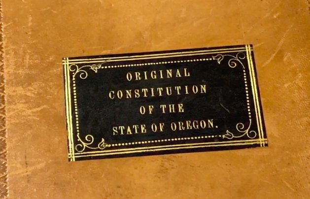 OregonSOS's tweet photo. DON'T FORGET to join us on Monday for the public unveiling of the restored Oregon Constitution! #ORConstitution https://t.co/dUtF5XNeQ7 https://t.co/6D3Tgtph9Q