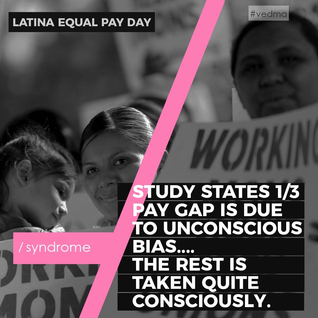 thesyndromemag's tweet photo. https://t.co/gqgZxIKybN
1/3 #paygap due to #unconscious #bias. The rest is taken quite consciously.
 #LatinaEqualPay #SyndromeNA https://t.co/hzyKAVCbLx