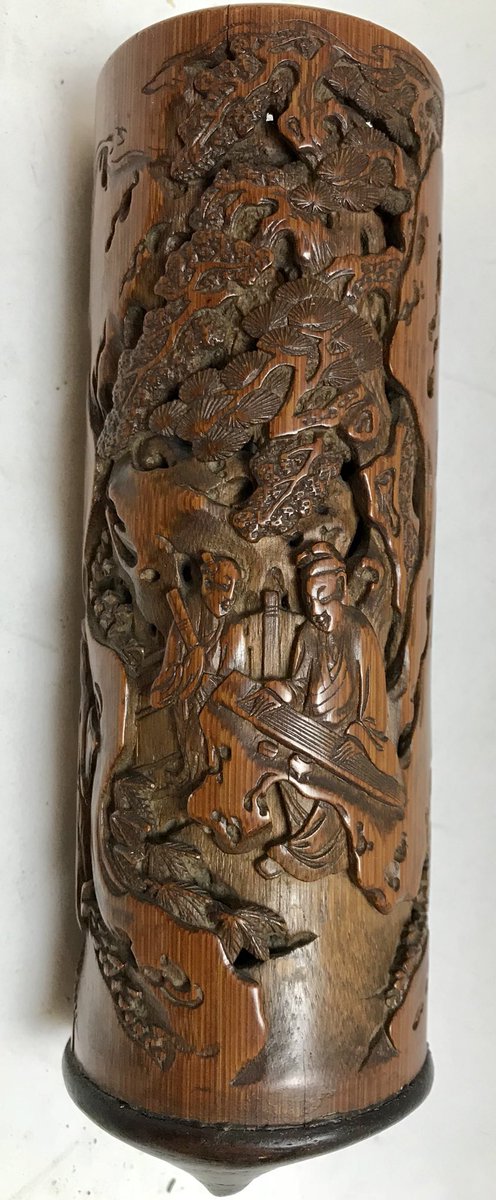 NickHallFineArt's tweet photo. A lot of pre-sale interest on this lot, internet & phone bids from #HongKong ~ #Chinese #AsianWorksOfArt #Bamboo #Brushpot #WatchThisSpace 💰 https://t.co/5o4fQ0rKFY