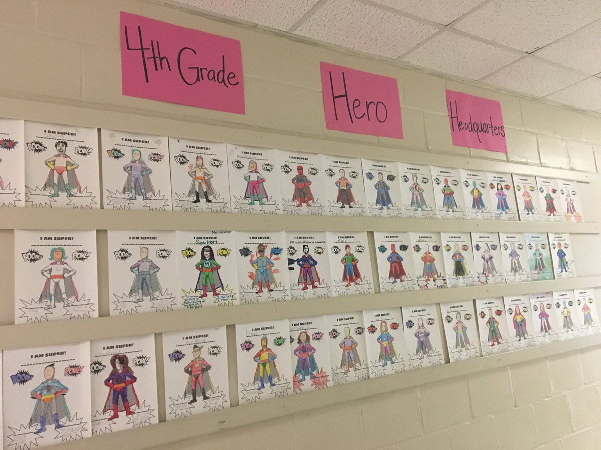 4th Grade Hero Headquarters!  <a href="/FourOaksES/">Four Oaks Elementary</a> #cardinaltweets