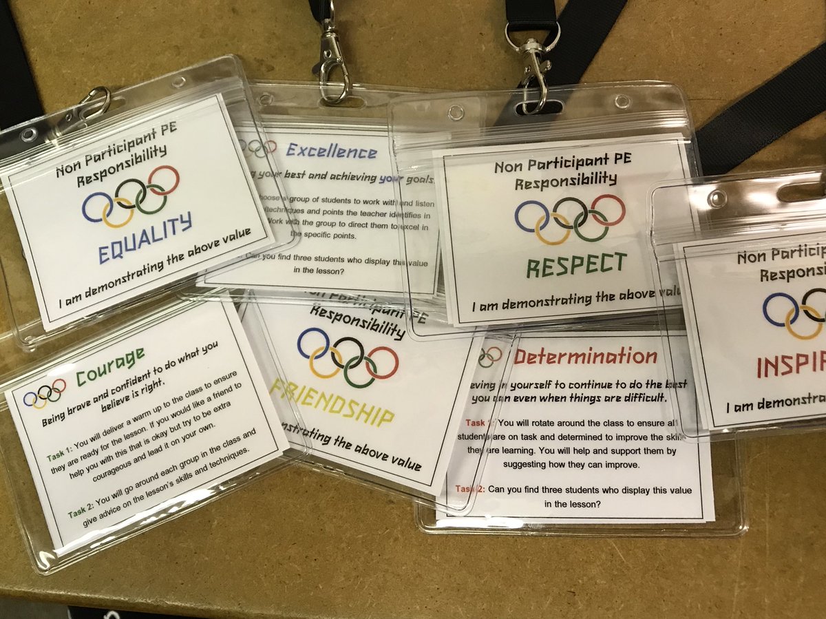 WSawyerPE's tweet photo. Jumped on the non participant lanyards this week. Staff and students in the department have taken to it really well! #PE #nonparticipant https://t.co/EoniduBrqv