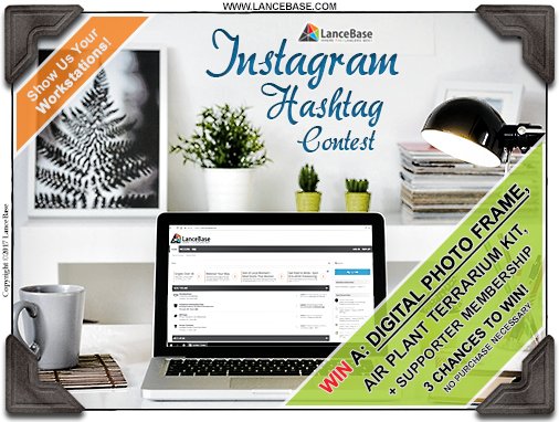 LanceBaseForum's tweet photo. New Instagram Hashtag #Contest! Digital Photo Frame + Air Plant Terrarium + #Free Supporter Membership! https://t.co/oEso2PPb6C #LanceBase https://t.co/kiH7F8wFj1