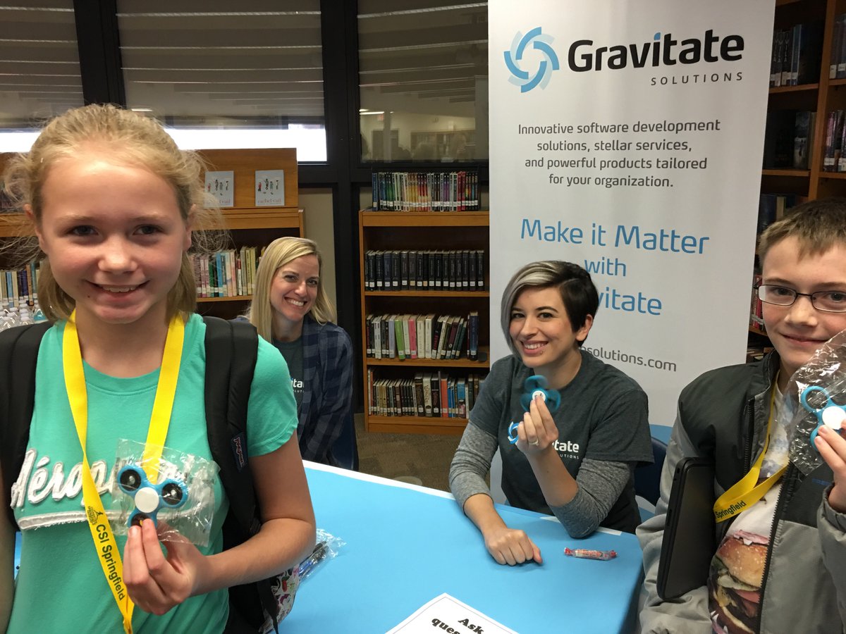 matasgf's tweet photo. Fidget spinners make for great questions with Gravitate Solutions. #CSISGF17 https://t.co/YFJyUdtdsL