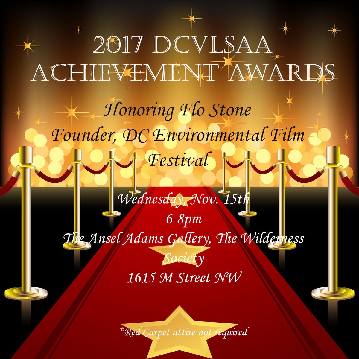 DCVLSAA's tweet photo. Join us 11/15 for the Achievement Awards, honoring Flo Stone of @dceff_org! RSVP: https://t.co/Mlv1AfM0mf https://t.co/O3lKOxbe06