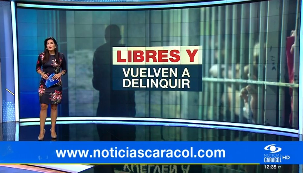 Según <a href="/FiscaliaCol/">Fiscalía Colombia</a>, cada mes, unas mil 300 personas que cometieron delitos y quedaron libres, son nuevamente detenidas por delinquir