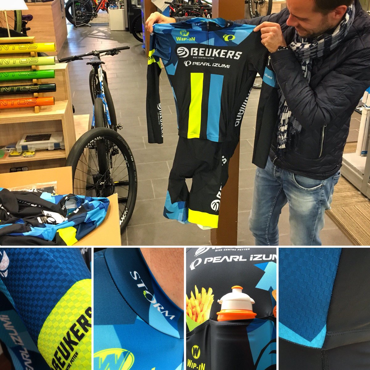 Last minute special delivery! Met nog maar 2 nachtjes tot HvH kwam Rob ons verrassen met nieuwe <a href="/pearlizumi/">PEARL iZUMi</a> kleding!😃biketeam.nl/2017/11/03/las…