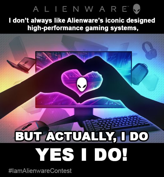 Bakfietsertje's tweet photo. #IamAlienwareContest I Love Alienware's combination of performance and design in their gaming products! https://t.co/O4cZvXrONs