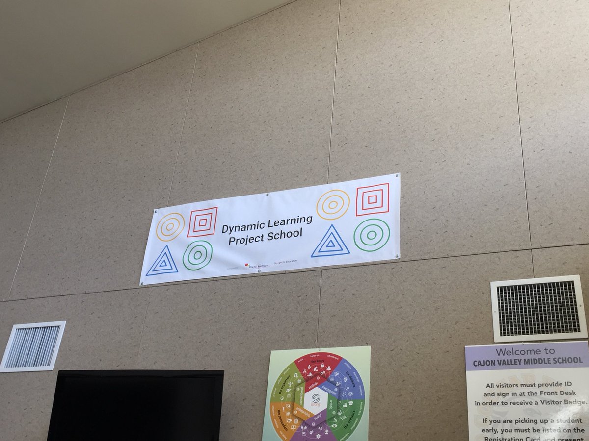 CajonValleyMS's tweet photo. We are a Dynamic Learning Project School: Moving Innovation Forward. #cvmscougars #dlpcoaching #dlpPRIDE https://t.co/4UXnt2yLP7