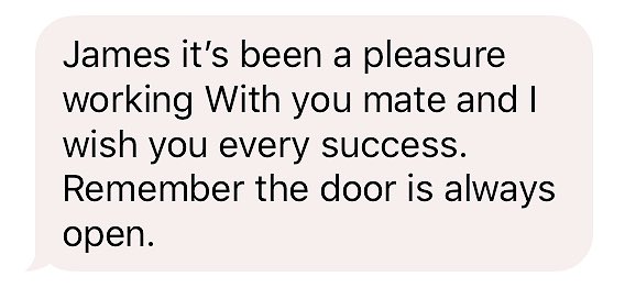 CosyCatLtd's tweet photo. Today was my last day with @TW_Drainage 
Just had a text off the big boss. This proves why you should never burn bridges. Thanks Guys ✌🏼❤️ https://t.co/rYQys3cOC2