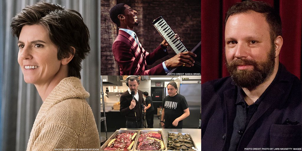 dinnerpartydnld's tweet photo. New! @TigNotaro talks about bringing her life to TV, @colbertlateshow's @JonBatiste mixes a #playlist, and more https://t.co/crdjYYASQT https://t.co/L7cWl3PQ9e