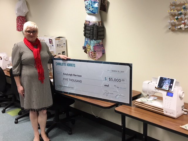 SpiegelSewing's tweet photo. Thank you to the Charlotte @Hornets Foundation for their recent grant to buy @SpiegelSewing machines for @CharMeckSchools! #SewCool https://t.co/hNmmk6w8u2