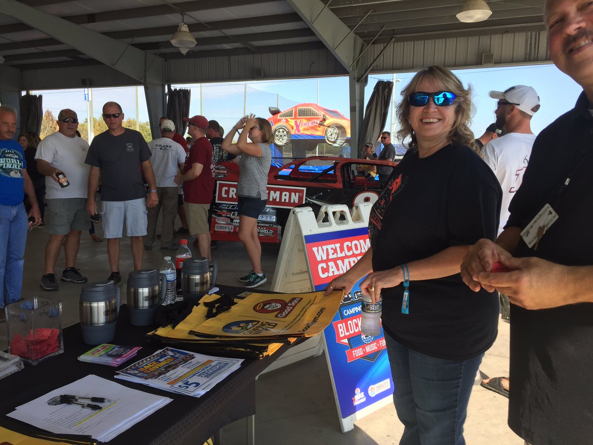 CMSCamping's tweet photo. Get your Free @cw_concord shopping bag at the CAMPING WORLD block party.  @TheDirtTrack pavilion https://t.co/i8RGihdeI1