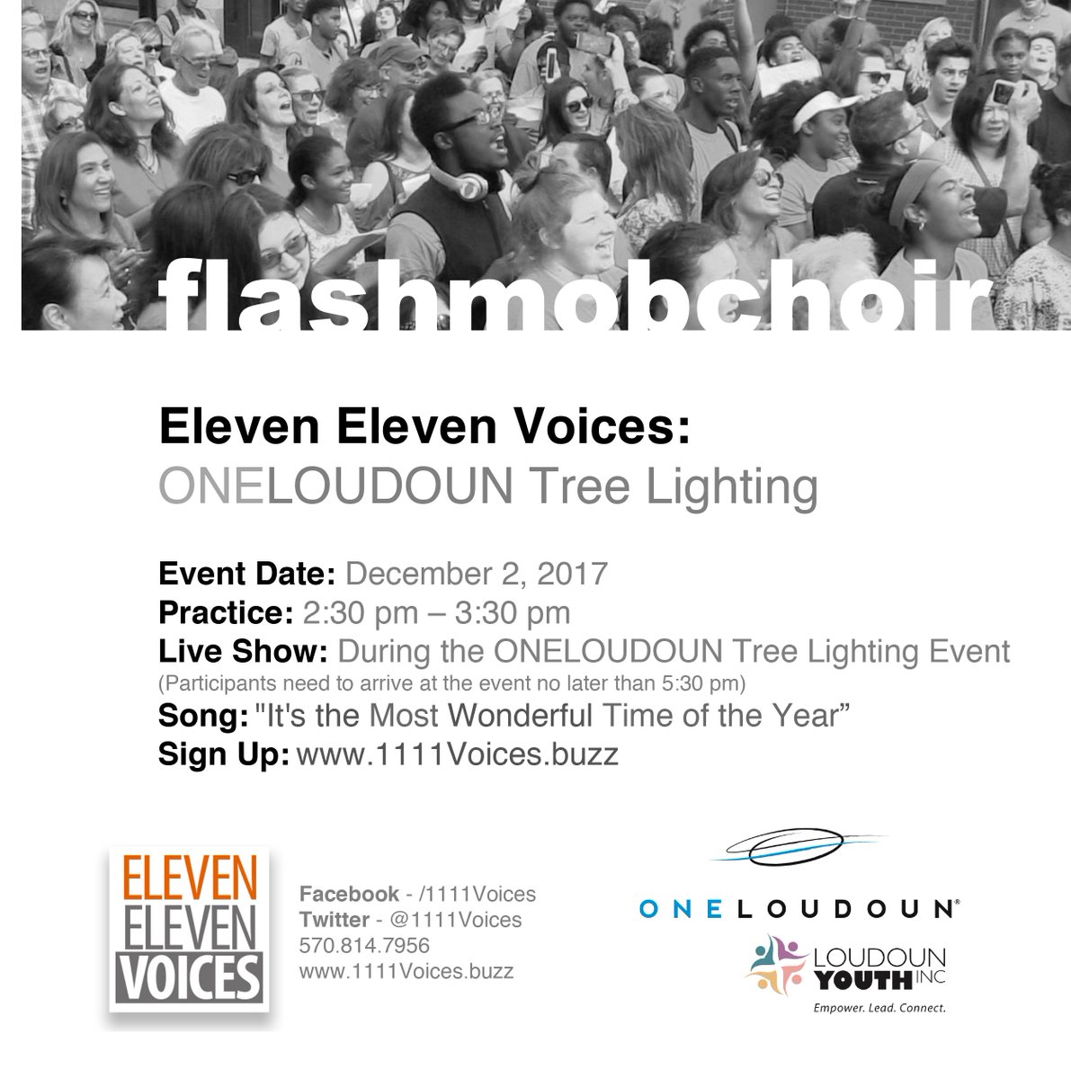 1111Voices's tweet photo. Join us... at the most wonderful time of the year!
#flashmobchoir #loudoun #EEVOneLoudoun #charactercounts #buildcommunity #music https://t.co/yPTNZfk9cl