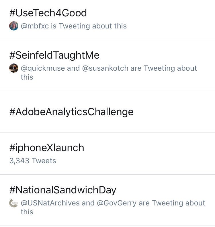JeremyDBond's tweet photo. Yesterday #digcitsummit was trending No. 1; today it's #UseTech4Good. And we're beating the #iphoneXlaunch, people. 😁 https://t.co/p5h3ofT1Yi