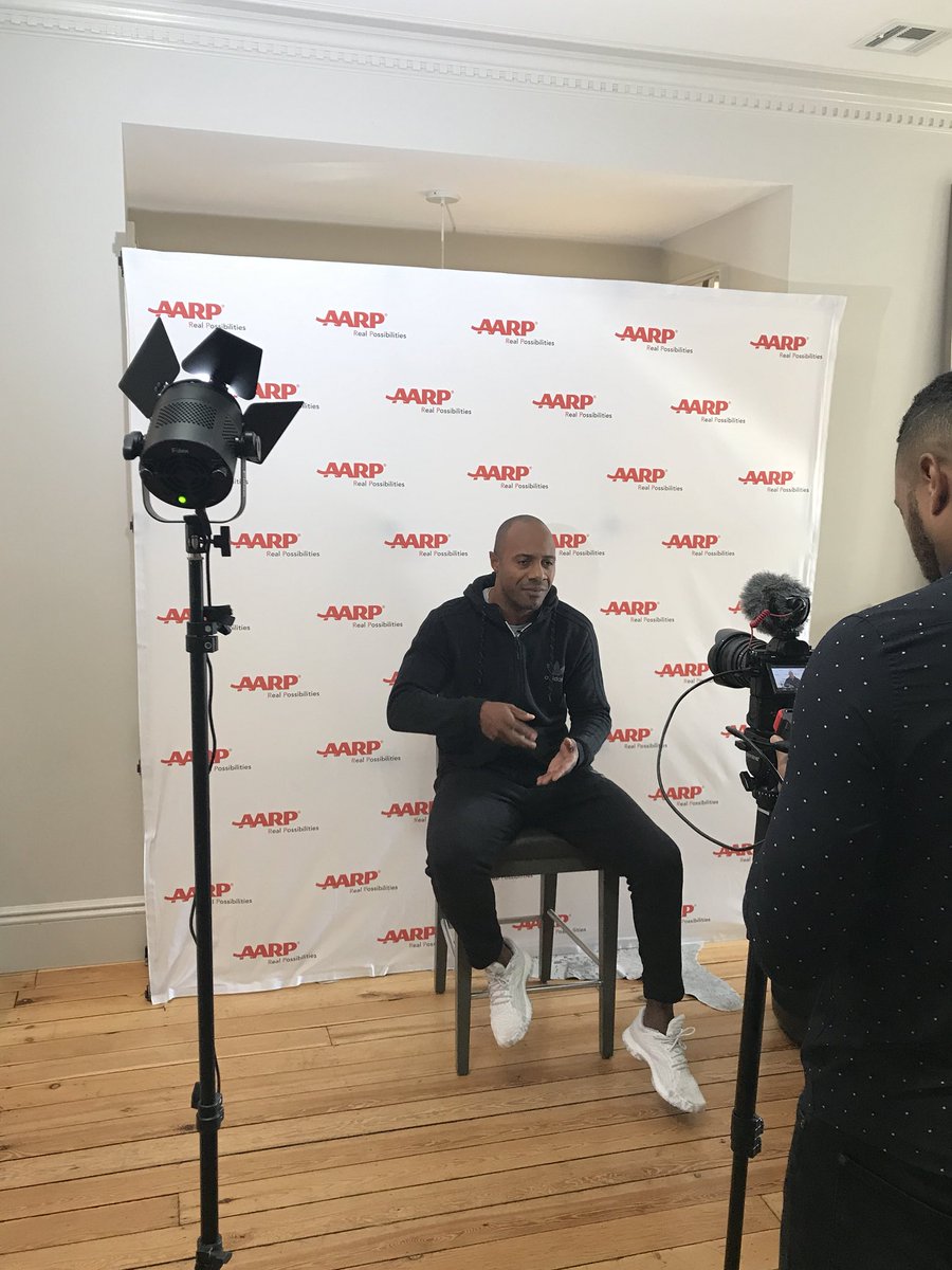 DresdenB's tweet photo. @RealJayWilliams is locked in for his @Twitter Chat. Join us with #AARPHereWithMe https://t.co/JtpFrvWbye