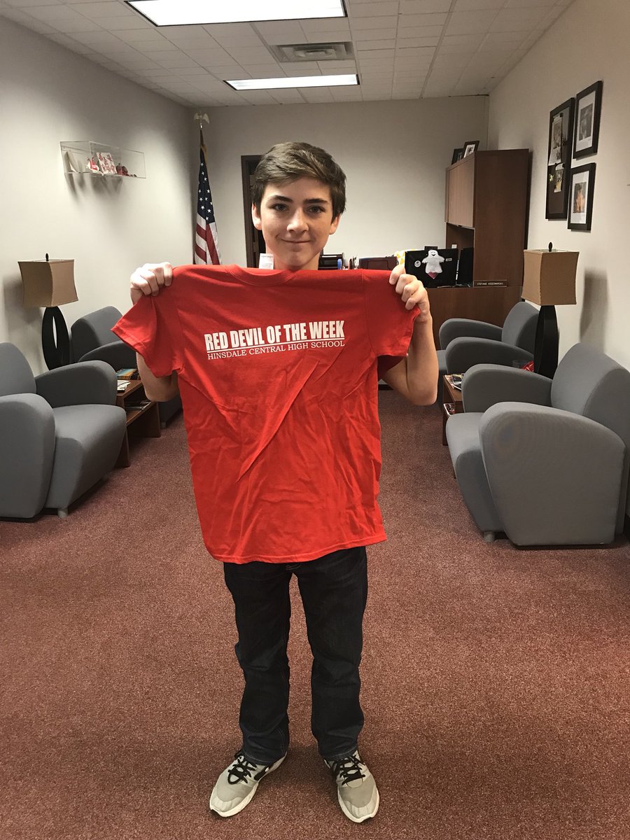 HCDevilishDeeds's tweet photo. Shout out to Michael, our Freshman Red Devil of the Week! Congrats! @ThisIsHCHS @HCHSActivities https://t.co/pevCB3VxWk